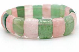 Pulseira multicolorida: pedra, verde, aventurina e quartzo