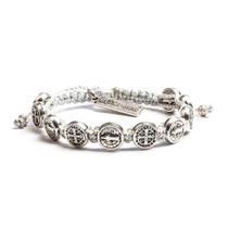Pulseira My Saint My Hero Benedictine Blessing Silver Pulseira My Saint My Hero Benedictine Blessing Silver