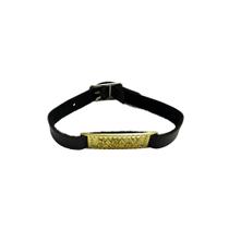 Pulseira Nada me Faltará Unisex - 10 Unidades de material sintético Preto com Detalhe Dourado Pulseira Nada me Faltará Unisex - 10 Unidades de material sintético Preto com Detalhe Dourado