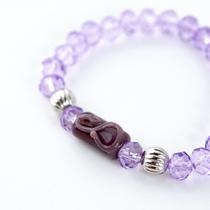 Pulseira Nanã Lilás Firma Cristal e Silicone