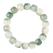 Pulseira Natural Bodhi Root Beads Icy White Green 12mm Pulseira Natural Bodhi Root Beads Icy White Green 12mm