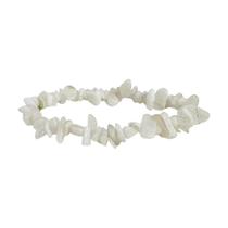 Pulseira Natural Cascalho De Pedra Da Lua Branca - Intuição