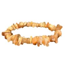 Pulseira Natural Cascalho De Pedra Da Lua Creme - Intuição