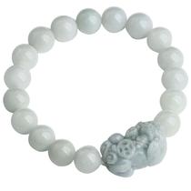 Pulseira natural de jadeíta de grau A com pingente Money Pixius Pulseira natural de jadeíta de grau A com pingente Money Pixius