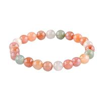 Pulseira natural multicolorida de quartzo rutilado para mulher