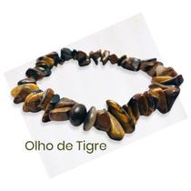 Pulseira Natural Olho De Tigre Em Cascalho - Proteção