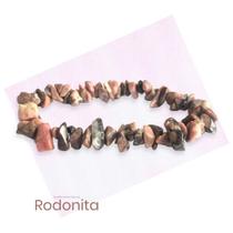 Pulseira Natural Pedra Rodonita Em Cascalho - Fraternidade
