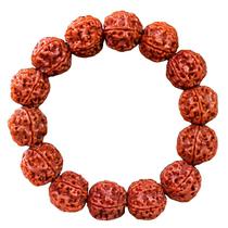 Pulseira Natural Rudraksha, contas de 20 mm, corpo de cinco faces do Nepal