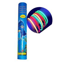Pulseira Neon Colorida Brilha no Escuro Fluorescente Festa Balada - Tubo com 50 Peças Pulseira Neon Colorida Brilha no Escuro Fluorescente Festa Balada - Tubo com 50 Peças