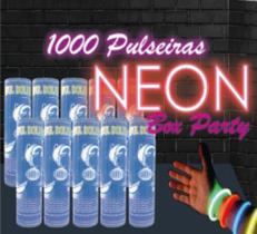 Pulseira Neon Com 1000 Unidades Festa - Luz - Brilho - Box Party