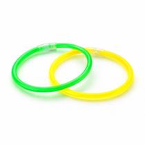 Pulseira Neon Tubo Verde e Amarelo Kit com 100 Peças Pulseira Neon Tubo Verde e Amarelo Kit com 100 Peças