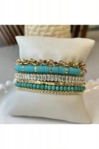 Pulseira Nicole Fecho Imã Cristais e Zircônia - Turquesa Pulseira Nicole Fecho Imã Cristais e Zircônia - Turquesa