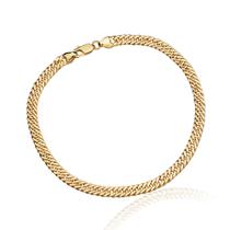 Pulseira Nill Elos Duplos Grumet Dupla Em Ouro 18k 4,50mm