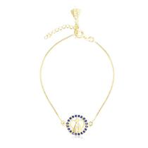 Pulseira Nossa Senhora Aparecida com Zircônias Folheada a Ouro 18k