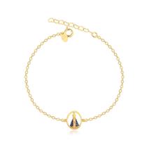Pulseira Nossa Senhora Aparecida Folheada A Ouro