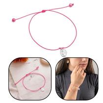 Pulseira Nossa Senhora das Graças Fio Fino Rosa Pink