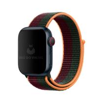 Pulseira Nylon Loop Cereja Verde Compatível com Apple Watch