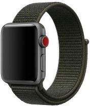 Pulseira Nylon Loop compativel Apple Watch 42mm e 44mm -VERDE MILITAR