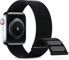 Pulseira Nylon Loop compatível para Apple Watch 41mm 40mm e 38mm 41mm -PRETO