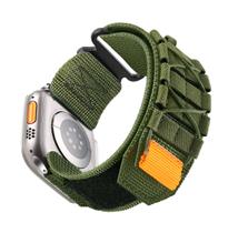 Pulseira Nylon Militar Larga Robusta Compatível com Apple Watch - Baú do Viking