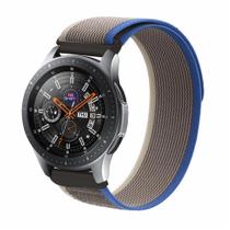 Pulseira Nylon Nova para Galaxy Watch 42mm / Gear Sport R600 / Gear S2 R732 - Cinza com Azul