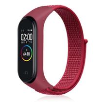 Pulseira Nylon Sport Loop Para compativel Xiaomi Miband 3 / 4 Vermelha - Jetech