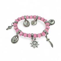 Pulseira Obá Orixás Umbanda Candomblé Rosa Claro Ajustável Pulseira Obá Orixás Umbanda Candomblé Rosa Claro Ajustável