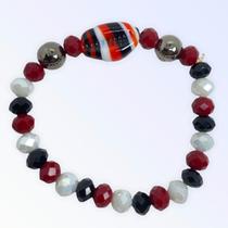 Pulseira Obaluaê Búzios Cristal e Silicone