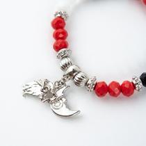 Pulseira Obaluaê Pingente Cristal e Silicone