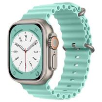 pulseira oceano para apple watch ultra 40 41 42 44 45 49mm cor verde agua largura 38mm pulseira oceano para apple watch ultra 40 41 42 44 45 49mm cor verde agua largura 38mm