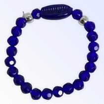 Pulseira Ogum Búzios Azul Cristal e Silicone Pulseira Ogum Búzios Azul Cristal e Silicone