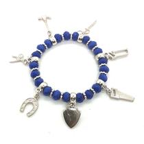 Pulseira Ogum Orixás Umbanda Candomblé Azul Ajustável Pulseira Ogum Orixás Umbanda Candomblé Azul Ajustável