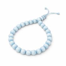 Pulseira Olho de Gato Murano Orixás Proteção Espiritual Cor:Azul Claro Iemanjá