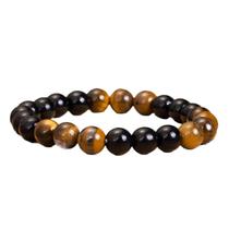 Pulseira Olho de Tigre ônix 8mm Pedra Natural Proteção Unissex Pulseira Olho de Tigre ônix 8mm Pedra Natural Proteção Unissex