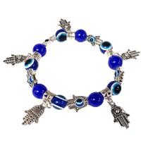 Pulseira Olho Grego Azul com Mão Hamsa - Proteção Contra Mau-Olhado e Energias Negativas Pulseira Olho Grego Azul com Mão Hamsa - Proteção Contra Mau-Olhado e Energias Negativas