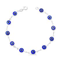 Pulseira Olho Grego Azul Escuro Prata 925