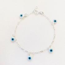 Pulseira Olho Grego Azul Prata 925 Pulseira Olho Grego Azul Prata 925