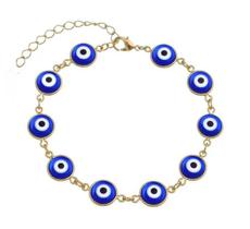 Pulseira Olho Grego Banhada a Ouro - 19 cm - 7 g Pulseira Olho Grego Banhada a Ouro - 19 cm - 7 g