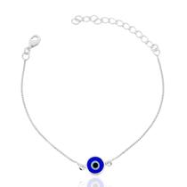 Pulseira Olho Grego Banhada a Prata Pulseira Olho Grego Banhada a Prata