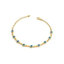 Pulseira Olho Grego - Banhado em Ouro 18k