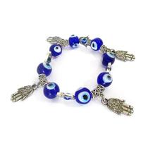 Pulseira Olho Grego com Hamsa - Proteção Pulseira Olho Grego com Hamsa - Proteção