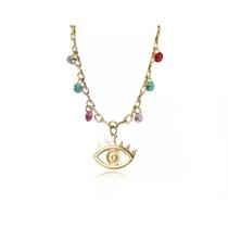 Pulseira Olho Grego Com Zirconias Coloridas
