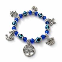 Pulseira Olho Grego Elástica Presente Proteção Amuleto Sorte Pulseira Olho Grego Elástica Presente Proteção Amuleto Sorte