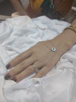 Pulseira olho grego madre pérola ouro 18 k Pulseira olho grego madre pérola ouro 18 k