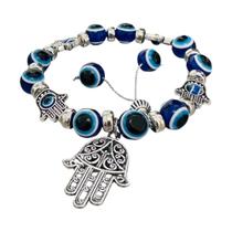 Pulseira Olho Grego Mão Hamsá Sorte Proteção Mau-Olhado
