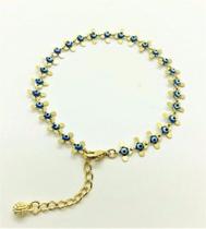 Pulseira Olho Grego Mini Banho Ouro 18k 1857