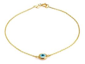 Pulseira Olho Grego Ouro 18K MADREPÉROLA