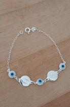 Pulseira olho grego plaquinha olho Pulseira olho grego plaquinha olho