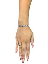 Pulseira Olho Grego Prata 925 - Feminino 19cm - Proteção