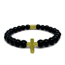 Pulseira Ônix Gold Cross